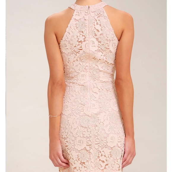 Lulu’s Blush Pink Lace Mini Dress - Picture 2 of 5